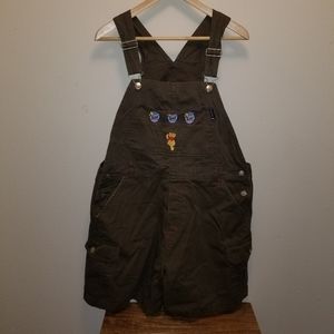 Winnie the Pooh Short Overalls Green Large
